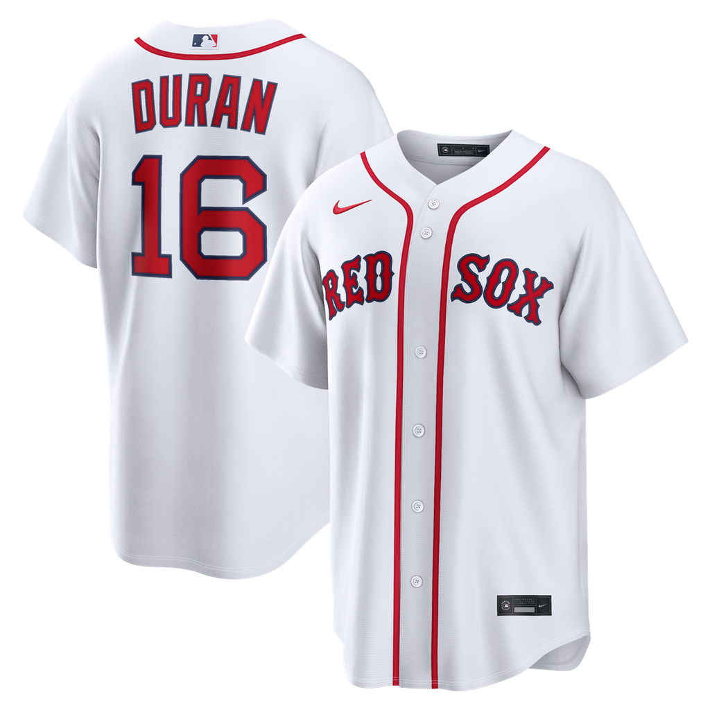 Jarren Duran Boston Red Sox Nike Home Replica Jersey - White Official MLB Team Apparel Baseball Fan Gear