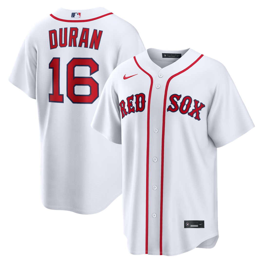 Jarren Duran Boston Red Sox Nike Home Replica Jersey - White Official MLB Team Apparel Baseball Fan Gear