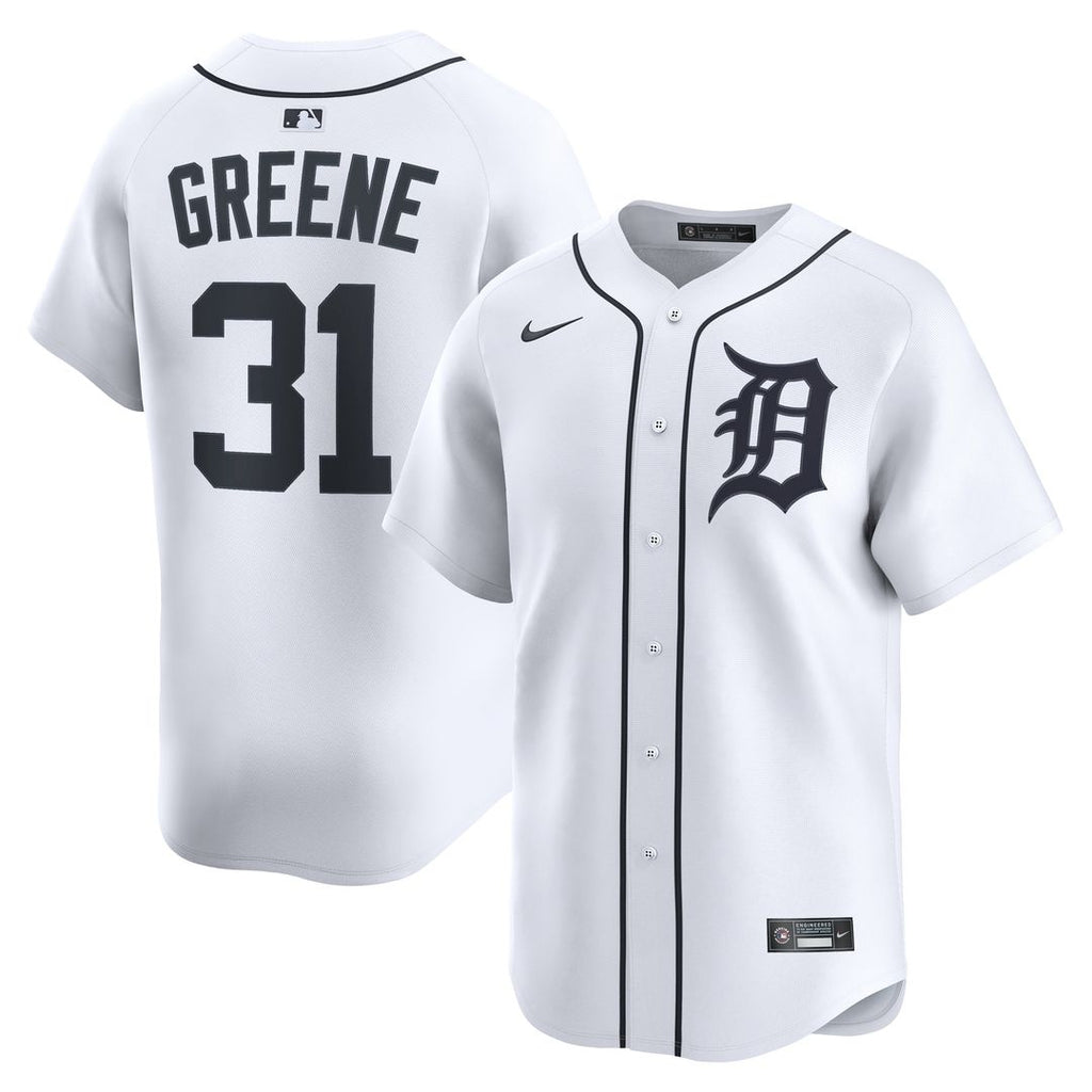 Riley Greene Detroit Tigers Nike Home Limited Player Jersey - White Official MLB Team Apparel Baseball Fan Gear
