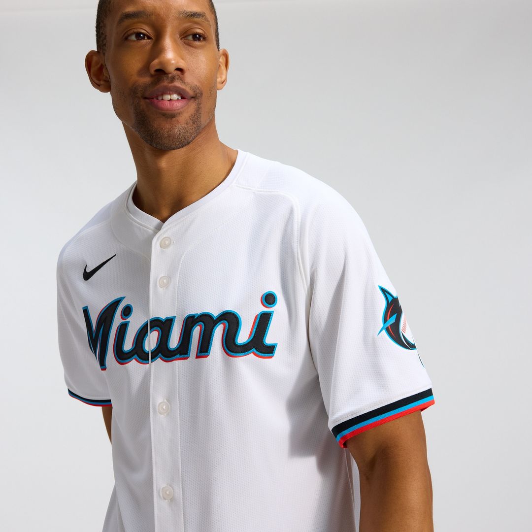 Miami Marlins Nike Home Limited Jersey - White Official MLB Team Apparel Baseball Fan Gear