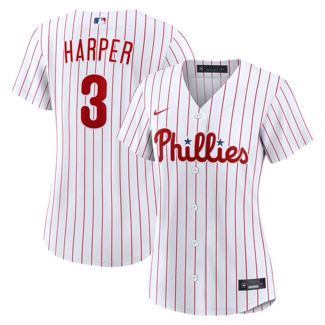 Bryce Harper Philadelphia Phillies Nike Women's Home Replica Jersey - White Official MLB Team Apparel Baseball Fan Gear