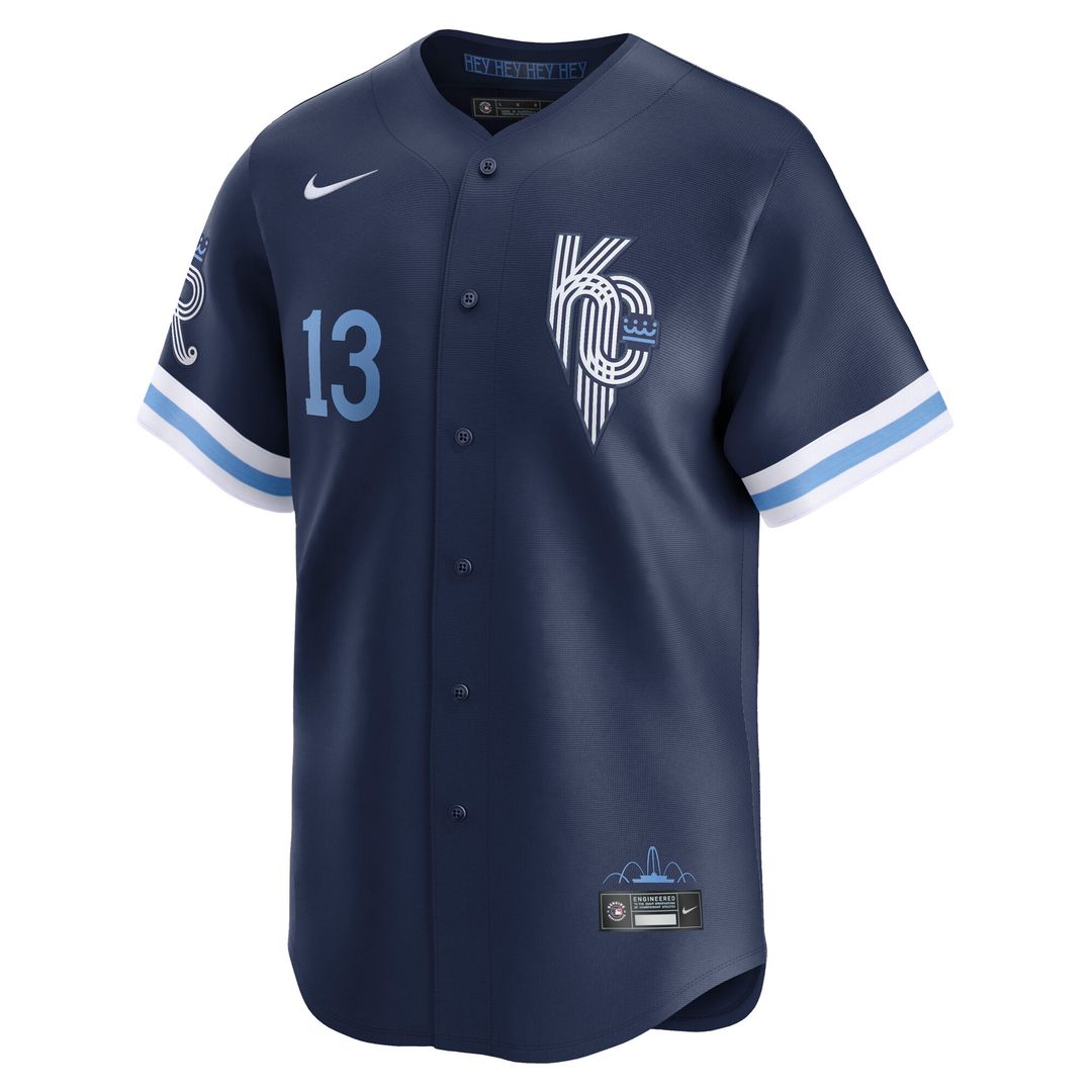 Salvador Perez Kansas City Royals Nike City Connect Limited Jersey - Navy Official MLB Team Apparel Baseball Fan Gear