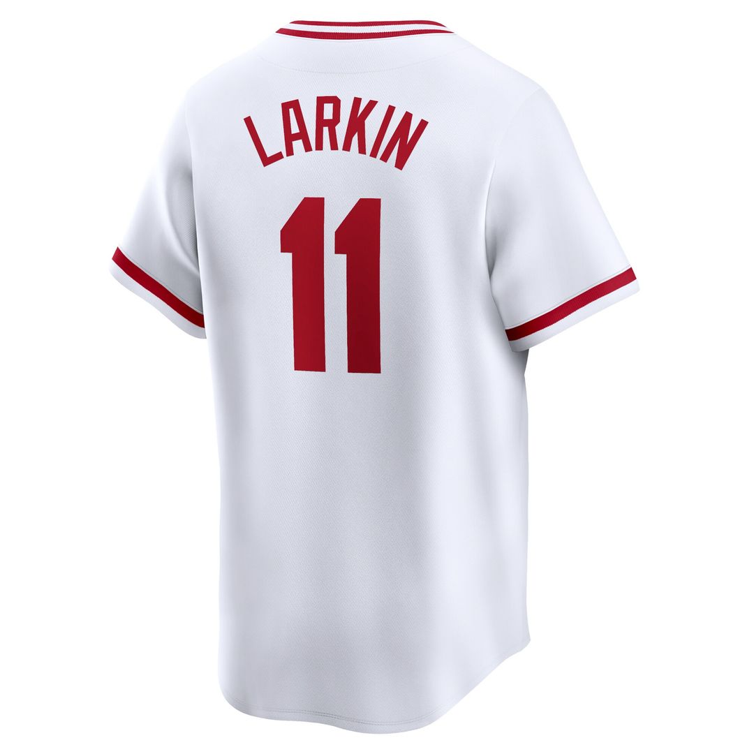 Barry Larkin Cincinnati Reds Nike Throwback Cooperstown Limited Jersey - White Official MLB Team Apparel Baseball Fan Gear