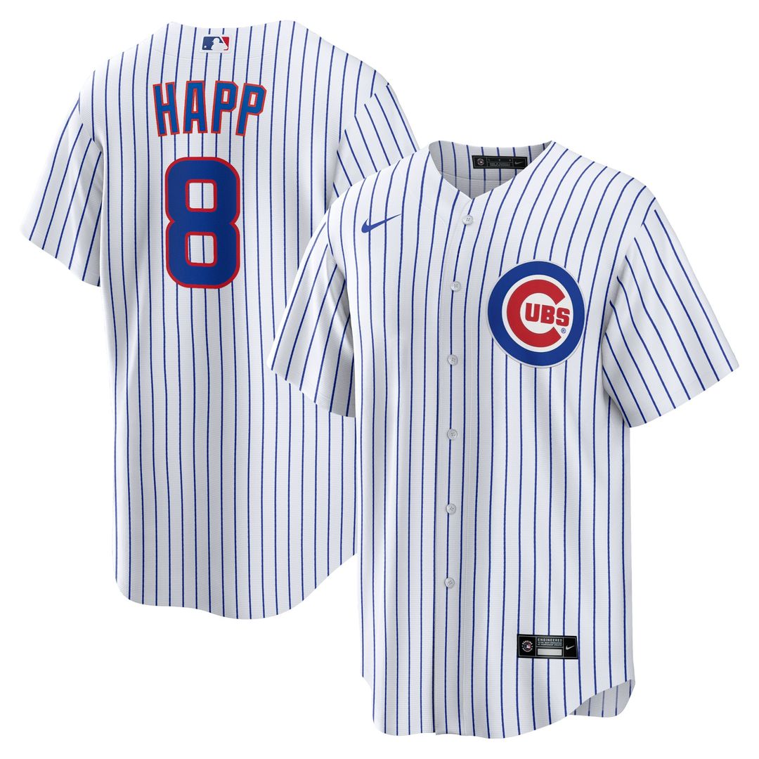 Ian Happ Chicago Cubs Nike Home Replica Jersey - White Official MLB Team Apparel Baseball Fan Gear