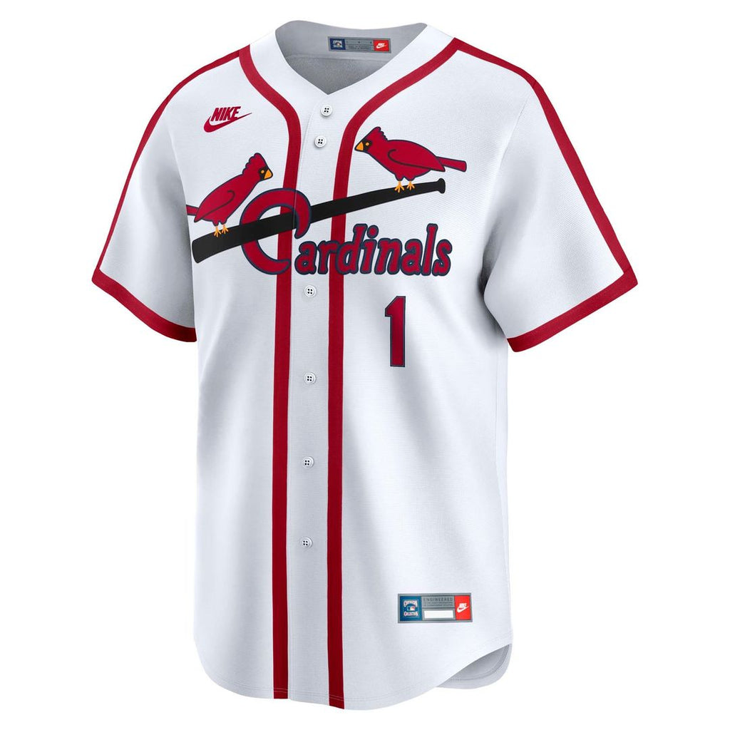 Ozzie Smith St. Louis Cardinals Nike Throwback Cooperstown Collection Limited Jersey - White Official MLB Team Apparel Baseball Fan Gear