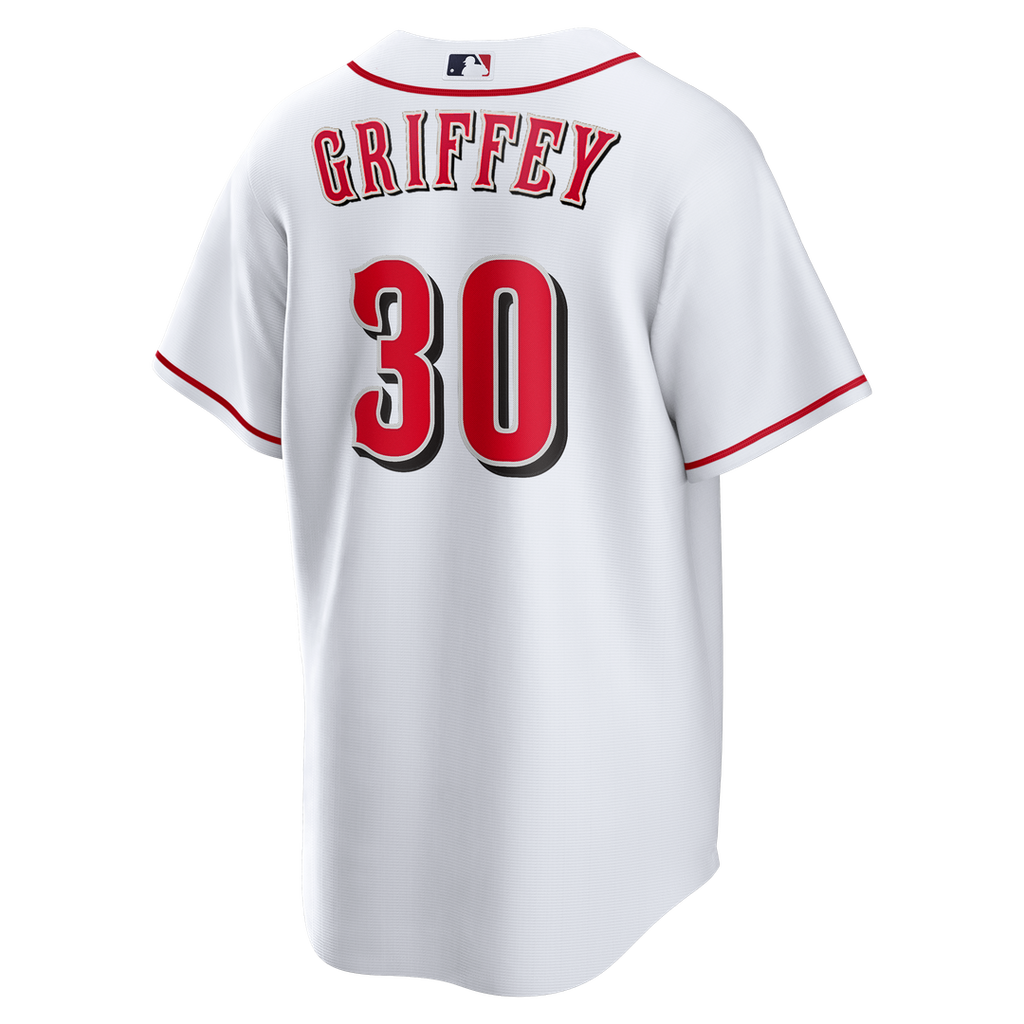 Ken Griffey Jr. Cincinnati Reds Nike Home Retired Player Replica Jersey - White Official MLB Team Apparel Baseball Fan Gear