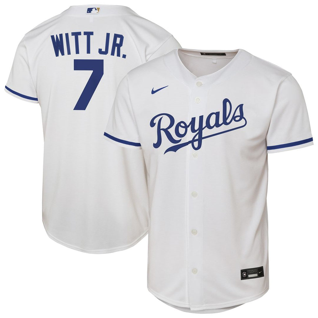 Bobby Witt Jr. Kansas City Royals Nike Youth Home Replica Player Jersey - White Official MLB Team Apparel Baseball Fan Gear