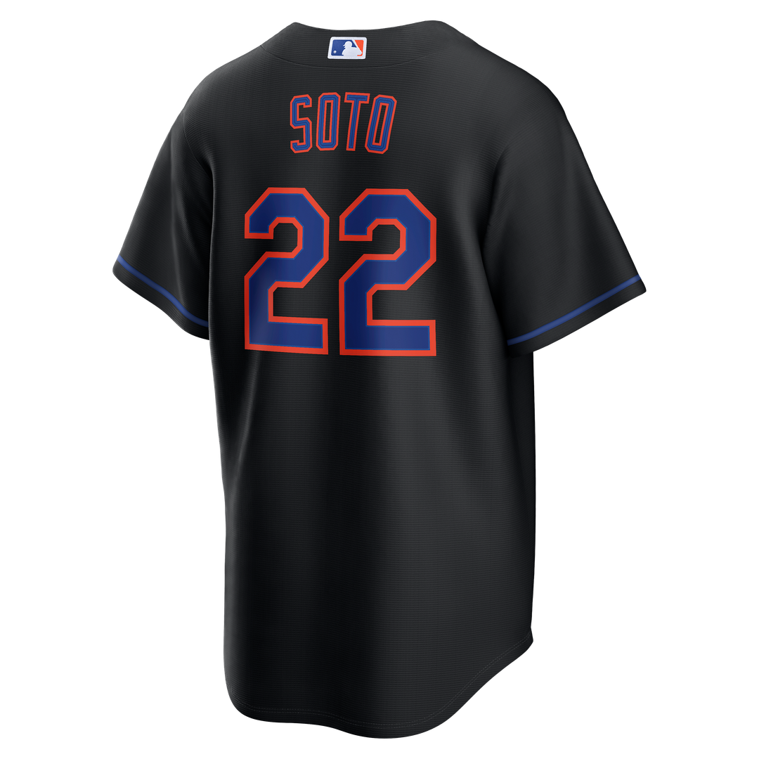 Juan Soto New York Mets Nike Alternate Replica Jersey - Black Official MLB Team Apparel Baseball Fan Gear