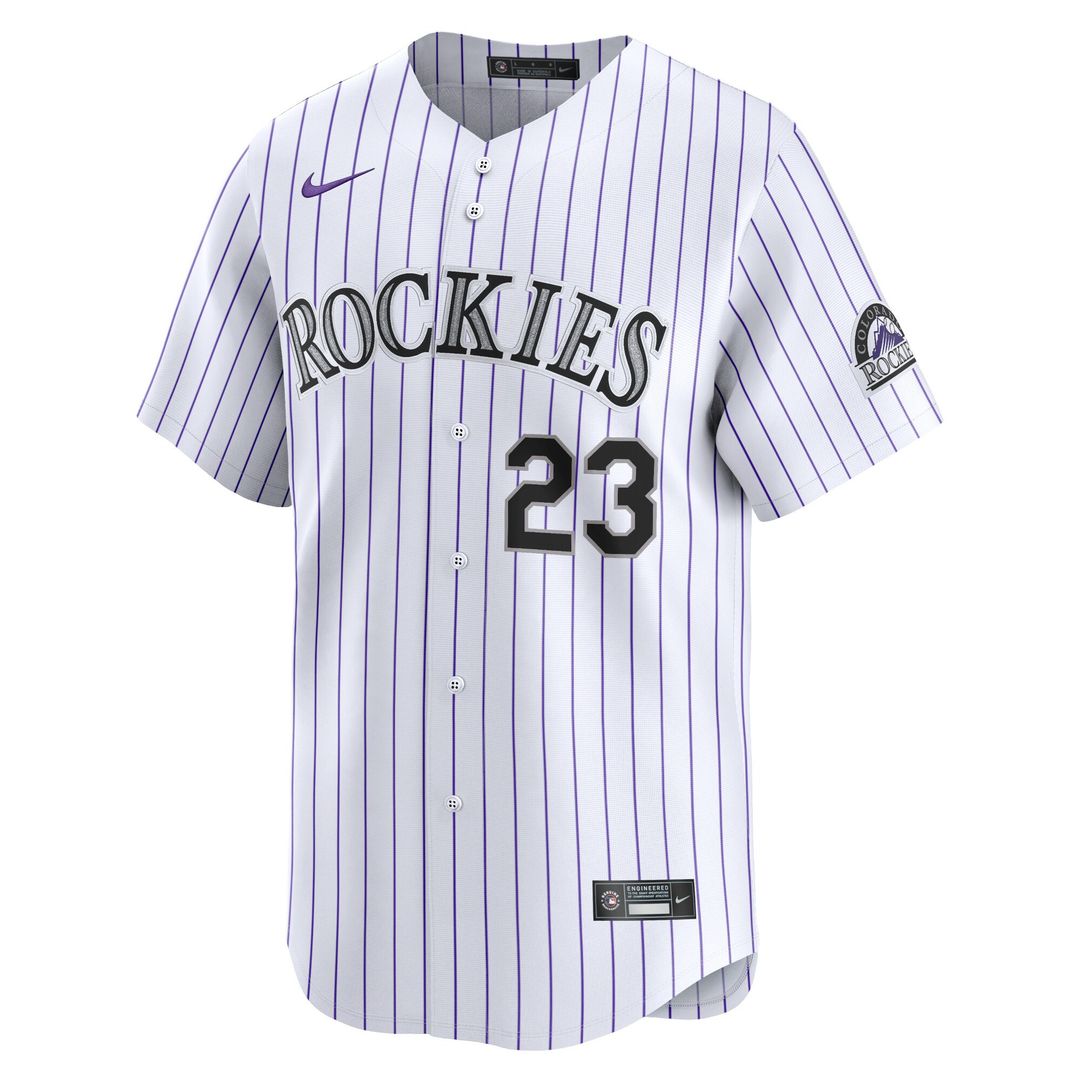 Kris Bryant Colorado Rockies Nike Home Limited Player Jersey - White Official MLB Team Apparel Baseball Fan Gear