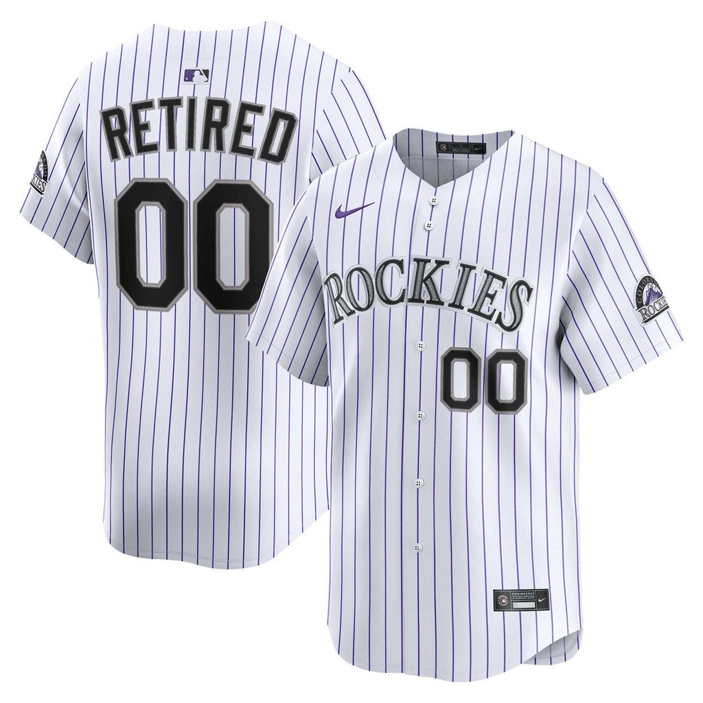 Colorado Rockies Nike Home Limited Pick-A-Player Retired Roster Jersey - White Official MLB Team Apparel Baseball Fan Gear