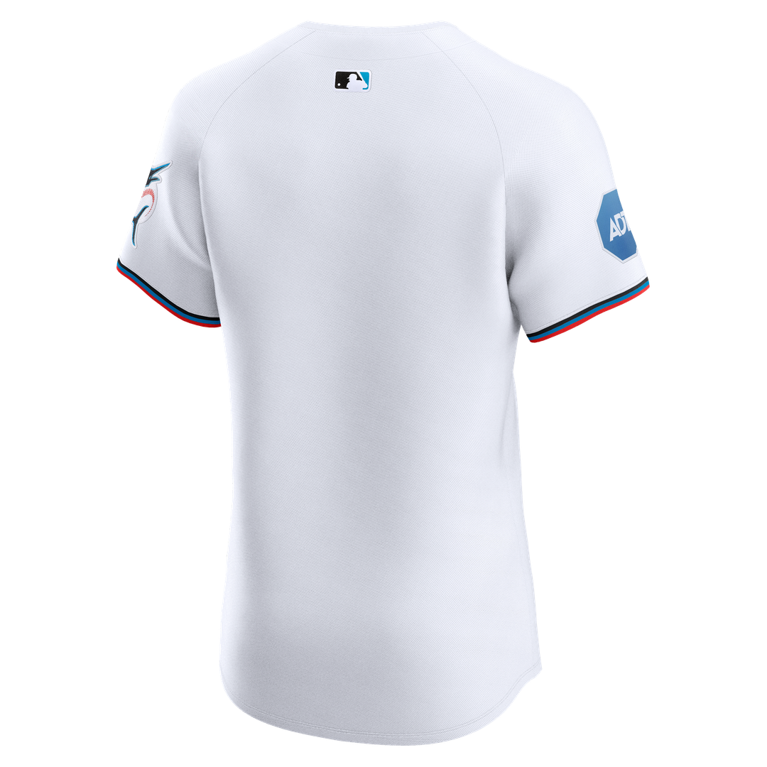 Miami Marlins Nike Home Elite Jersey - White Official MLB Team Apparel Baseball Fan Gear
