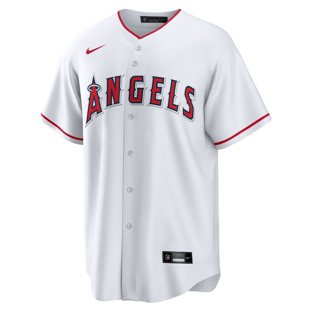 Christian Moore Los Angeles Angels Nike Home Replica Jersey - White Official MLB Team Apparel Baseball Fan Gear