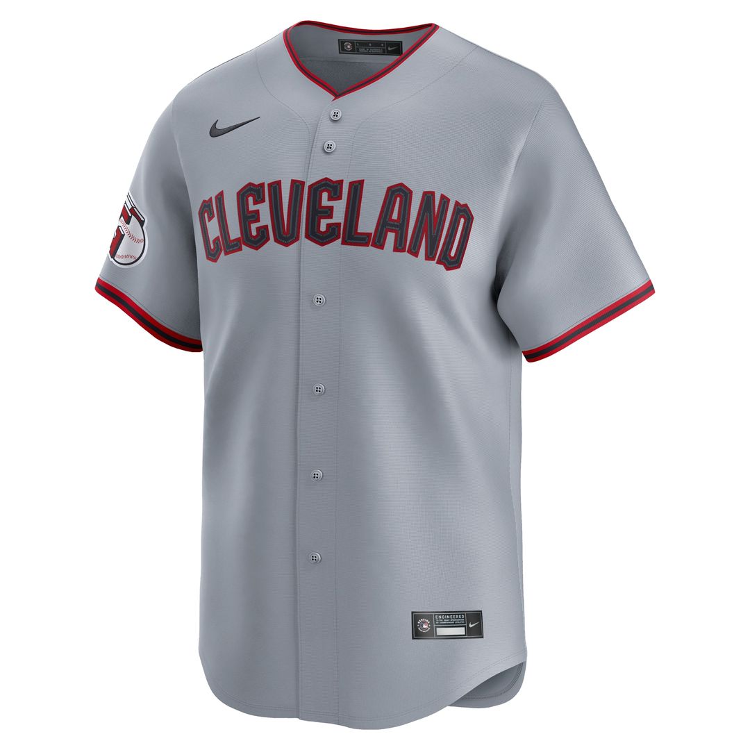 Cleveland Guardians Nike Road Limited Jersey - Gray Official MLB Team Apparel Baseball Fan Gear