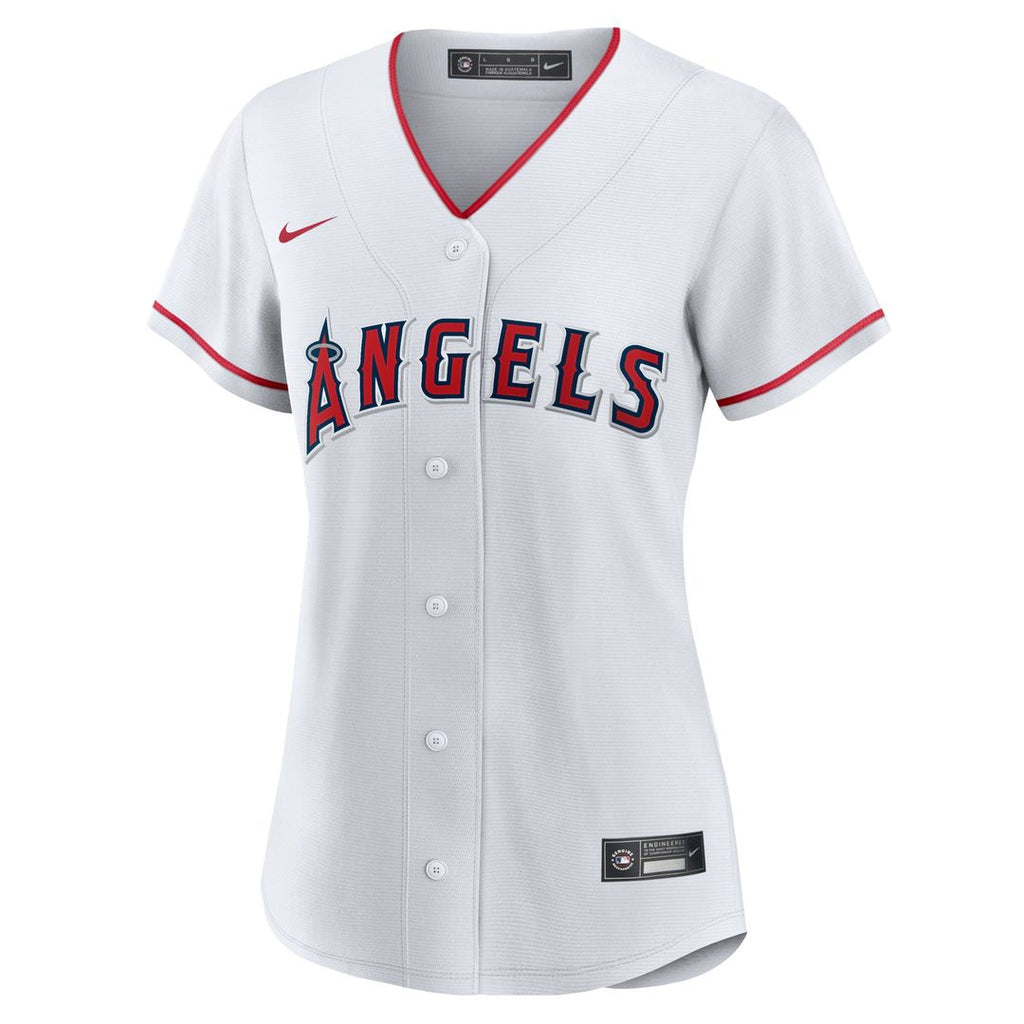 Mike Trout Los Angeles Angels Nike Women's Home Replica Player Jersey - White Official MLB Team Apparel Baseball Fan Gear
