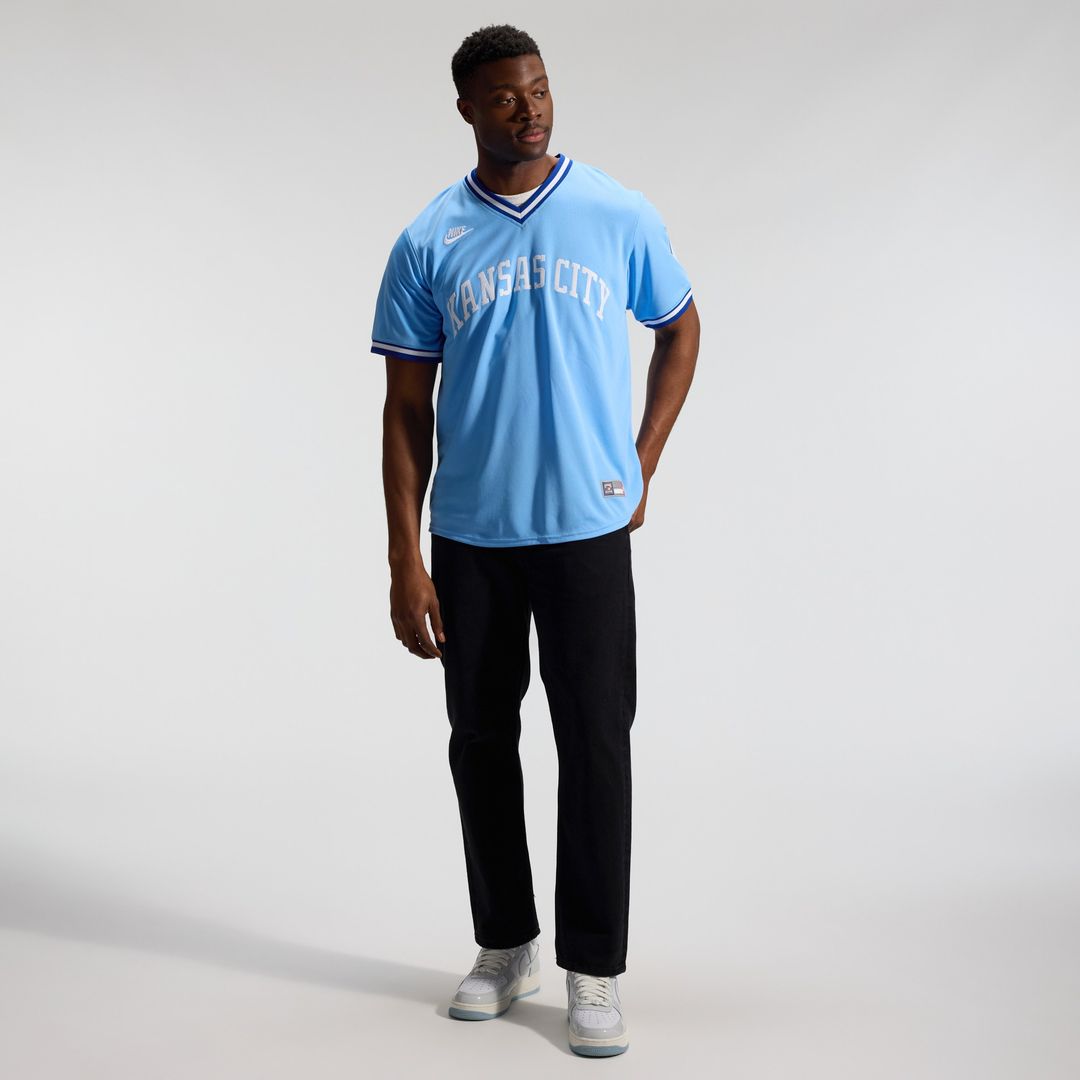 Bo Jackson Kansas City Royals Nike Throwback Cooperstown Collection Limited Jersey - Light Blue Official MLB Team Apparel Baseball Fan Gear