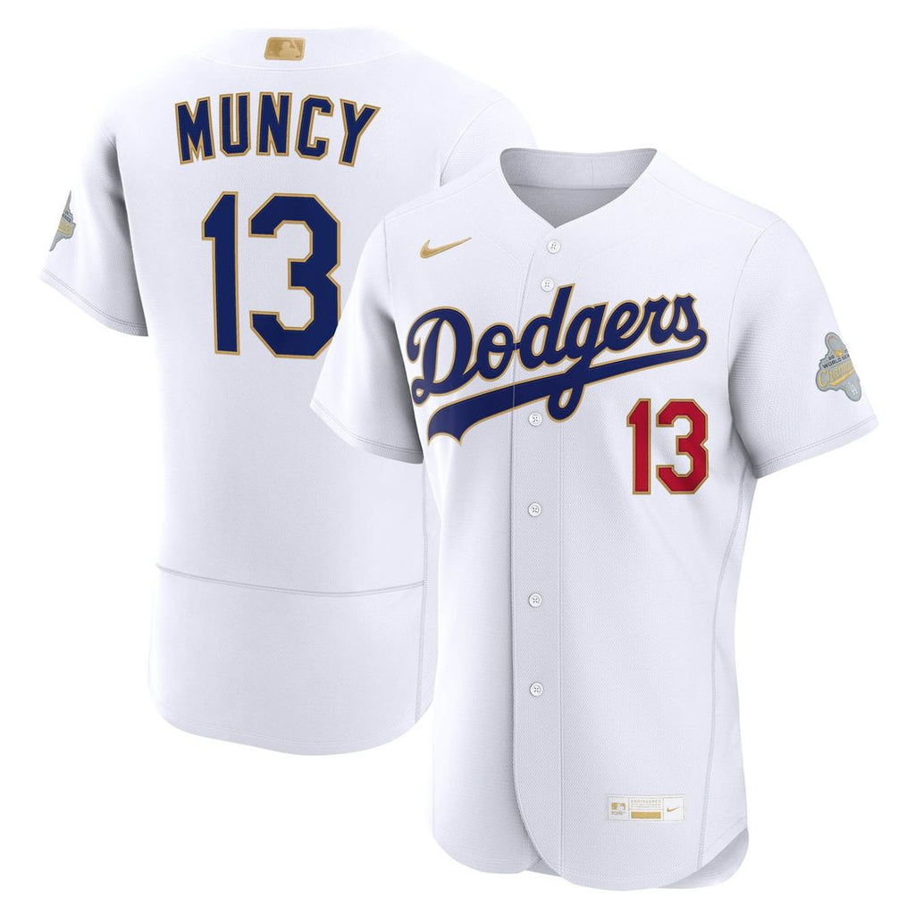 Max Muncy Los Angeles Dodgers Nike 2026 Gold Collection Authentic Jersey - White Official MLB Team Apparel Baseball Fan Gear