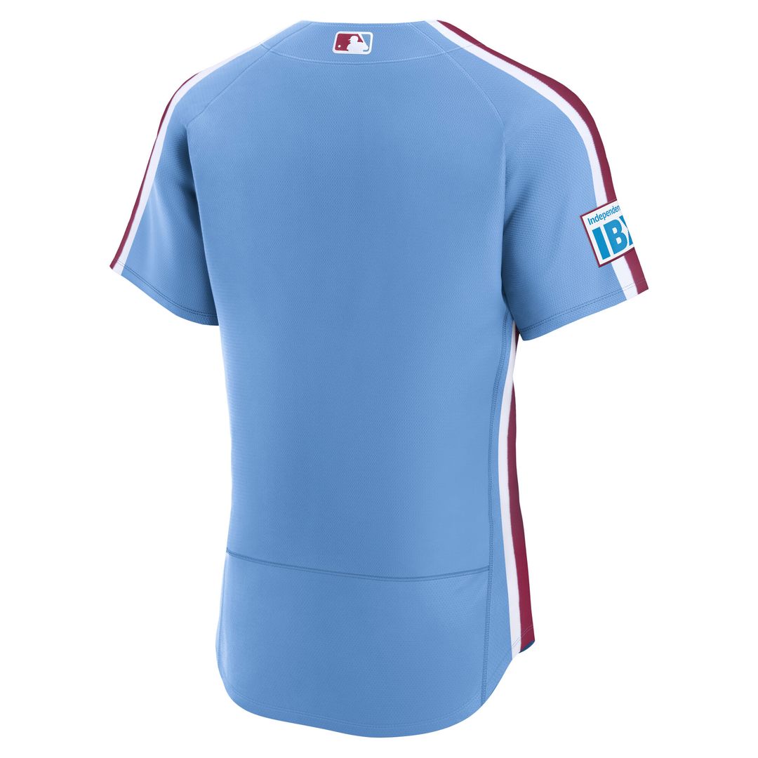 Philadelphia Phillies Nike Home Sponsor Patch Authentic Jersey - White Official MLB Team Apparel Baseball Fan Gear