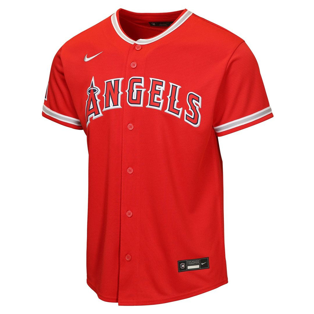 Los Angeles Angels Nike Youth Alternate Stadium Jersey - Red Official MLB Team Apparel Baseball Fan Gear