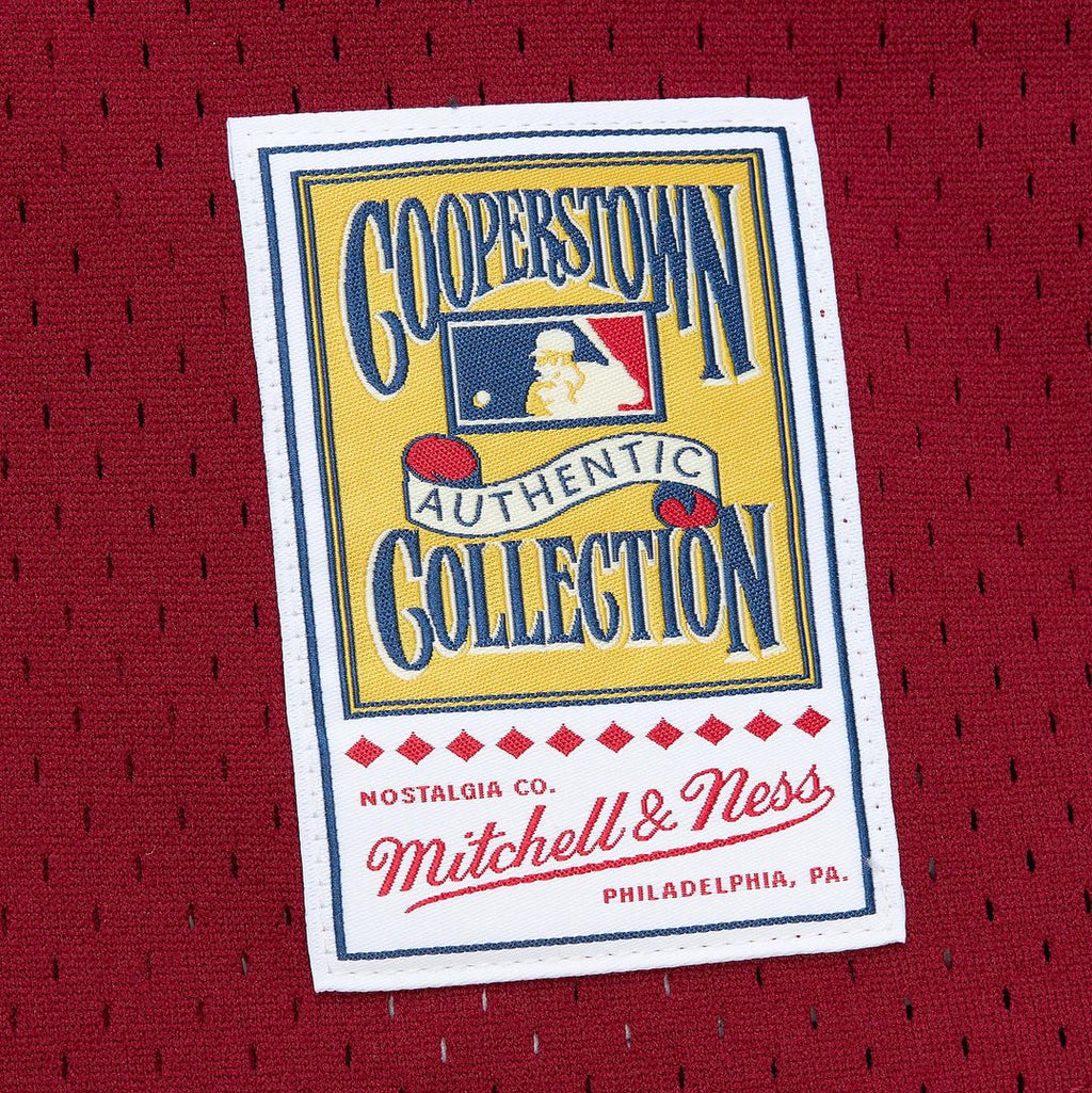 John Kruk Philadelphia Phillies Mitchell & Ness Big & Tall Cooperstown Collection Mesh Batting Practice Jersey - Burgundy Official MLB Team Apparel Ba