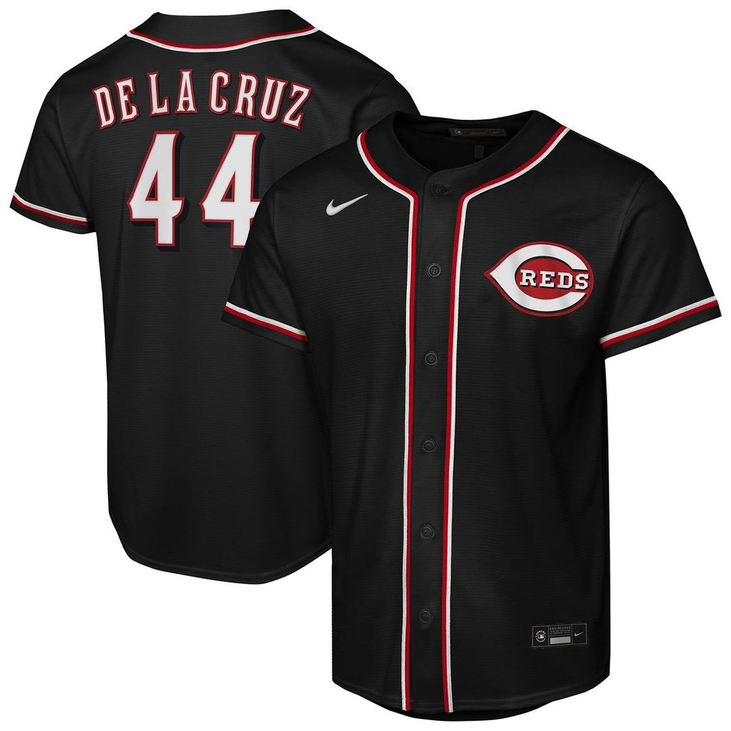 Elly De La Cruz Cincinnati Reds Nike Youth Fashion Replica Player Jersey - Black Official MLB Team Apparel Baseball Fan Gear