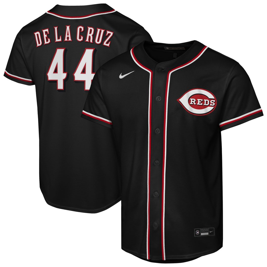 Elly De La Cruz Cincinnati Reds Nike Youth Fashion Replica Player Jersey - Black Official MLB Team Apparel Baseball Fan Gear