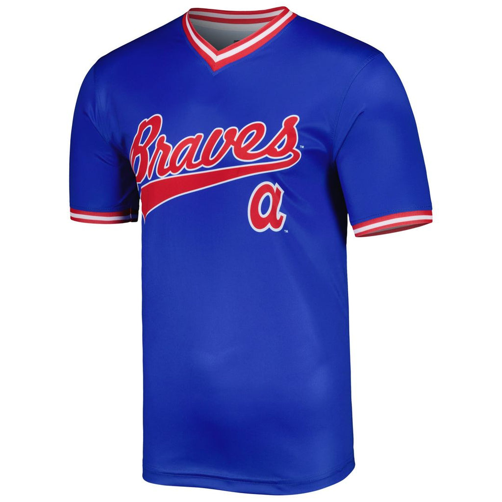 Atlanta Braves Stitches Cooperstown Collection Team Jersey - Royal Official MLB Team Apparel Baseball Fan Gear