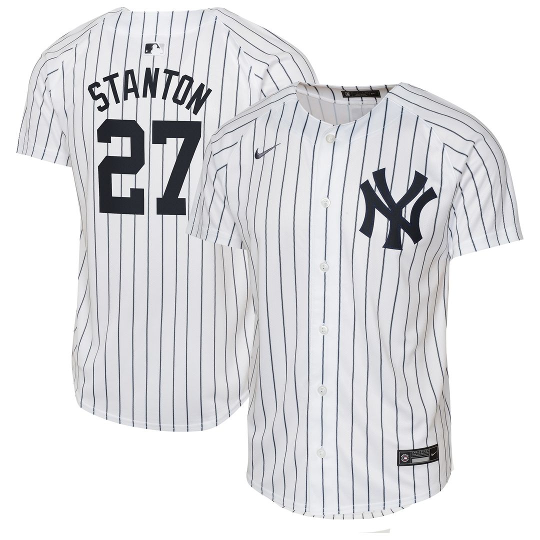 Giancarlo Stanton New York Yankees Nike Youth Home Limited Player Jersey - White Official MLB Team Apparel Baseball Fan Gear