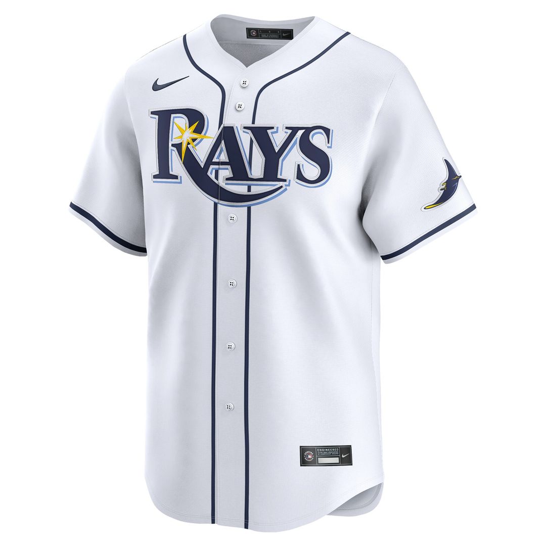 Junior Caminero Tampa Bay Rays Nike Youth Home Limited Player Jersey - White Official MLB Team Apparel Baseball Fan Gear