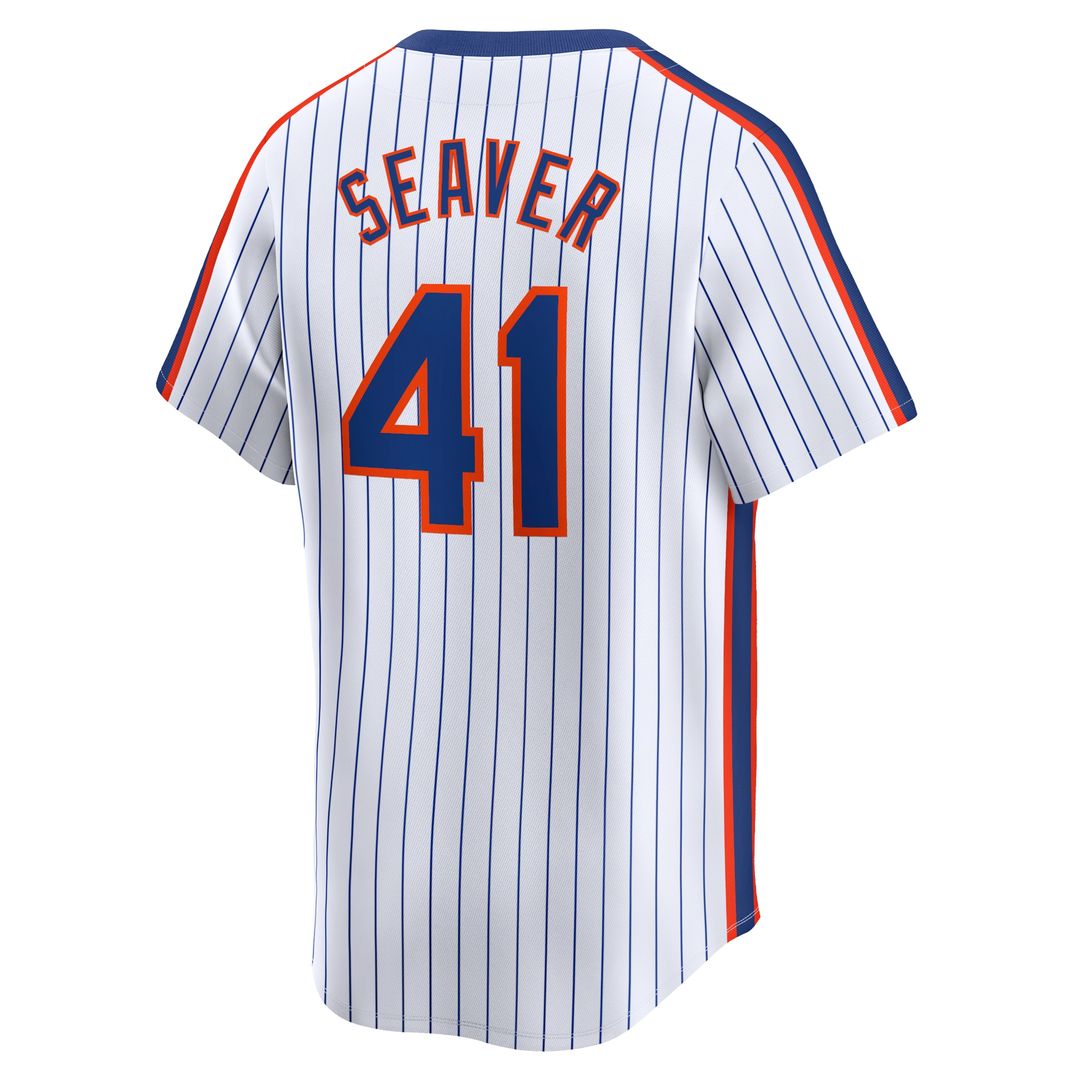 Tom Seaver New York Mets Nike Throwback Cooperstown Limited Jersey - White Official MLB Team Apparel Baseball Fan Gear