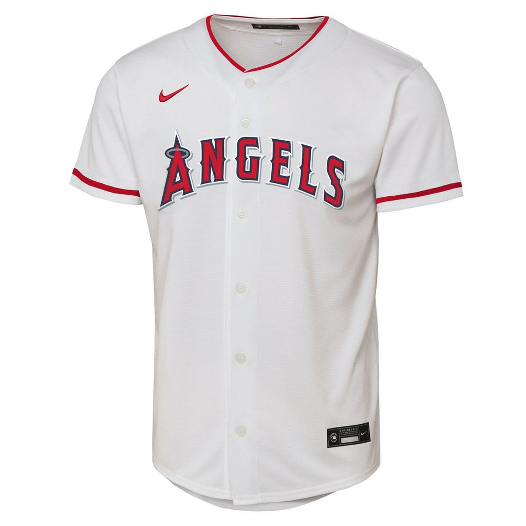Mike Trout Los Angeles Angels Nike Youth Home Replica Player Jersey - White Official MLB Team Apparel Baseball Fan Gear