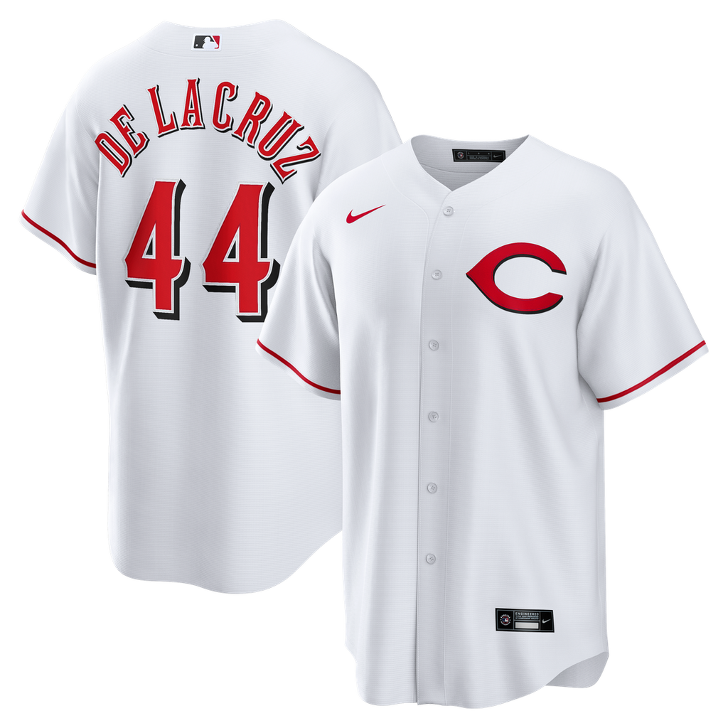 Elly De La Cruz Cincinnati Reds Nike Alternate 2 Replica Jersey - White Official MLB Team Apparel Baseball Fan Gear
