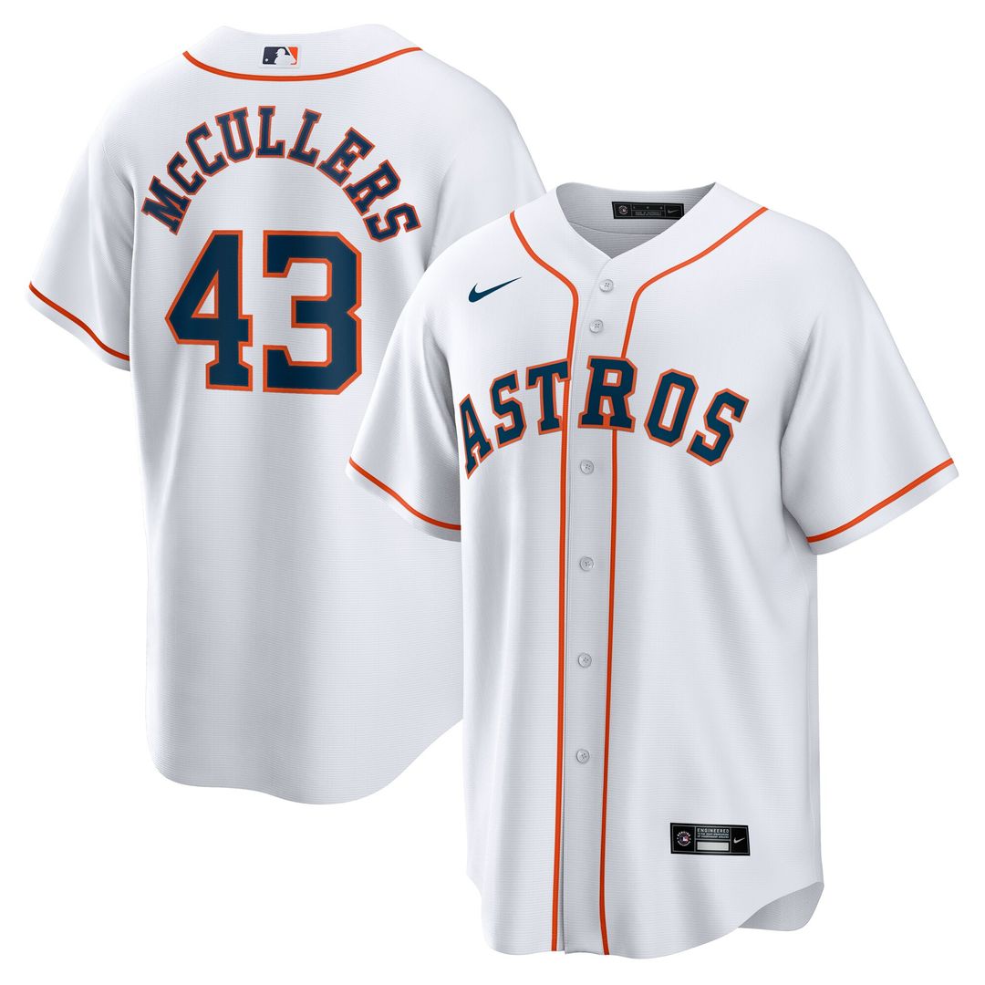 Lance McCullers Jr. Houston Astros Nike Home Replica Jersey - White Official MLB Team Apparel Baseball Fan Gear