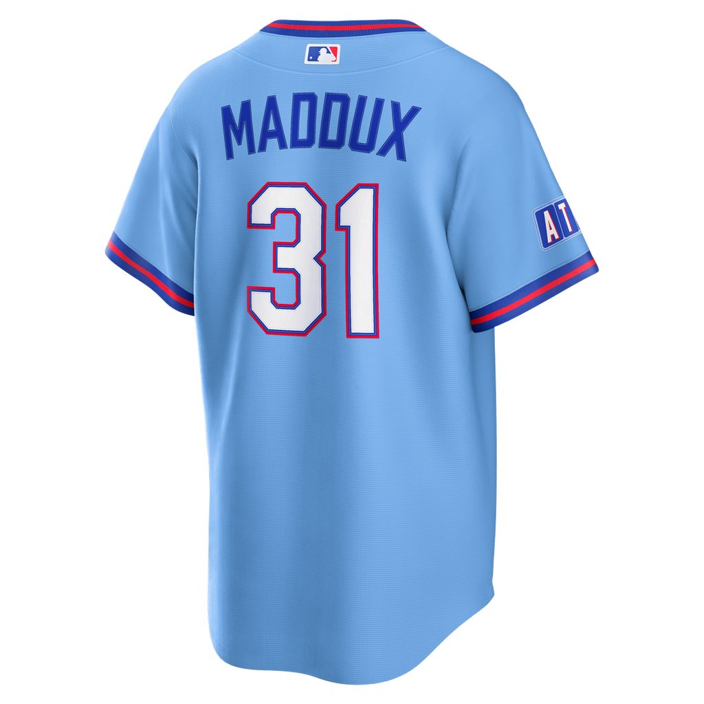 Greg Maddux Atlanta Braves Nike 2026 City Connect Stadium Jersey - Powder Blue Official MLB Team Apparel Baseball Fan Gear