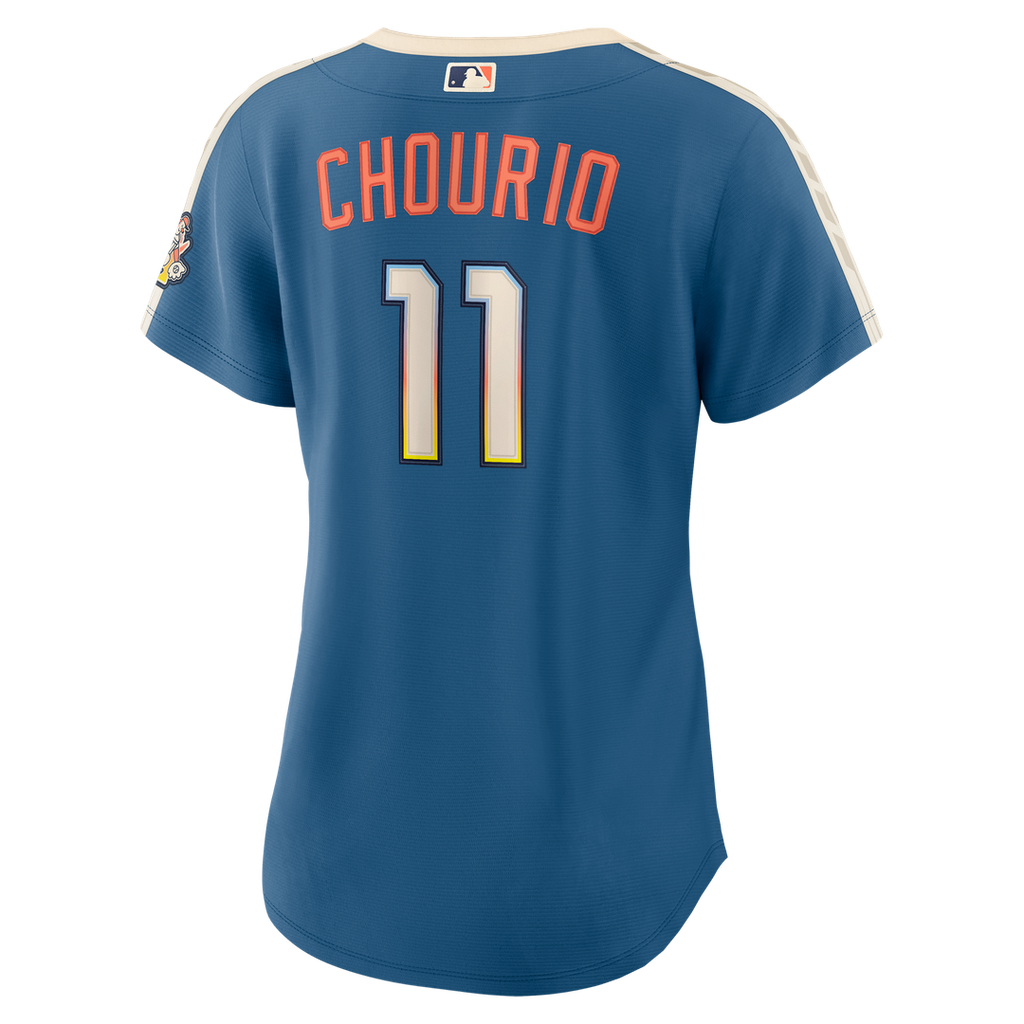 Jackson Chourio Milwaukee Brewers Nike Women's 2026 City Connect Stadium Jersey - Mineral Blue Official MLB Team Apparel Baseball Fan Gear