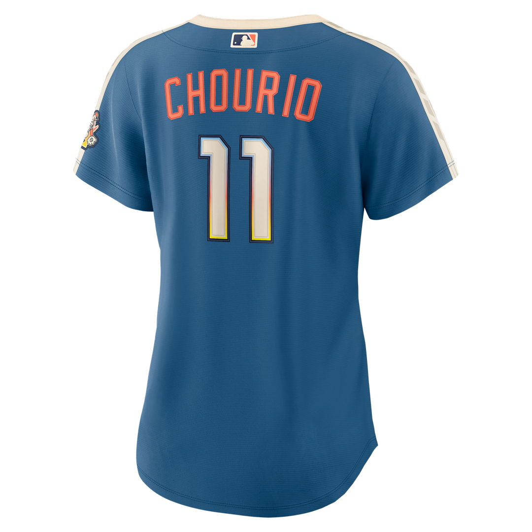 Jackson Chourio Milwaukee Brewers Nike Women's 2026 City Connect Stadium Jersey - Mineral Blue Official MLB Team Apparel Baseball Fan Gear