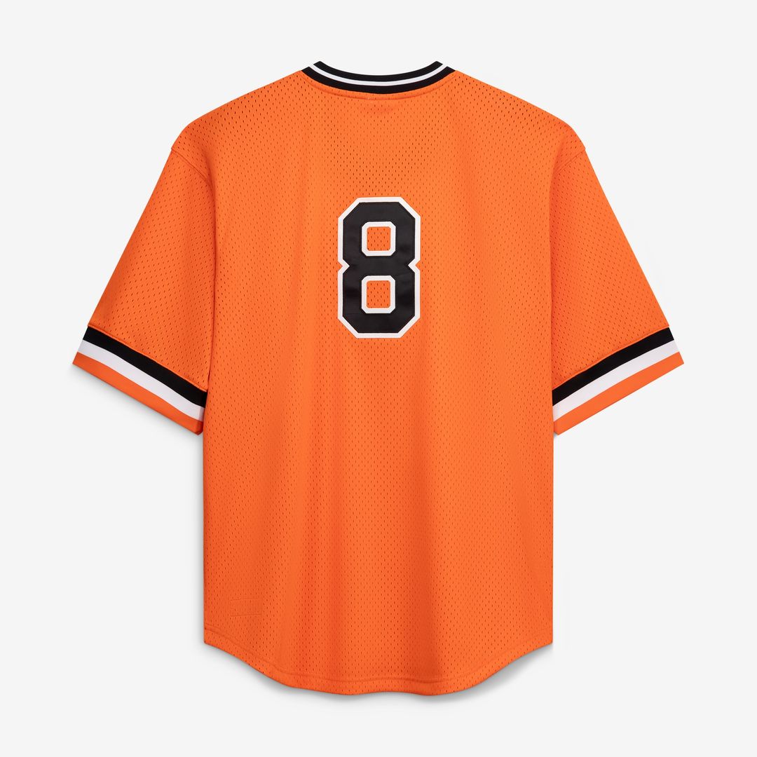 Cal Ripken Jr. Baltimore Orioles Profile Big & Tall Cooperstown Collection Mesh Batting Practice Jersey - Orange Official MLB Team Apparel Baseball Fa