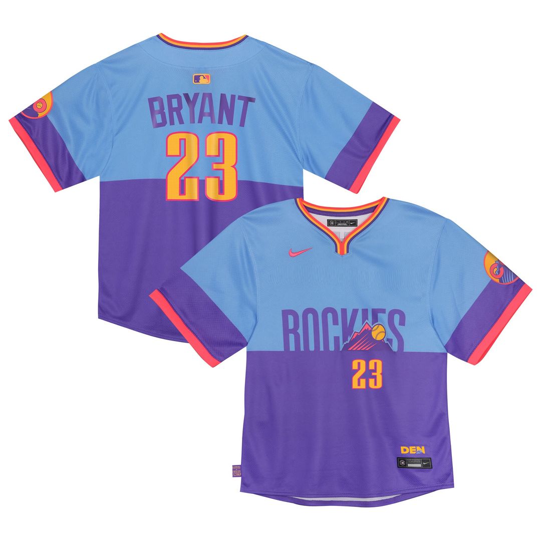 Kris Bryant Colorado Rockies Nike Toddler 2025 City Connect Limited Player Jersey - Purple/Light Blue Official MLB Team Apparel Baseball Fan Gear