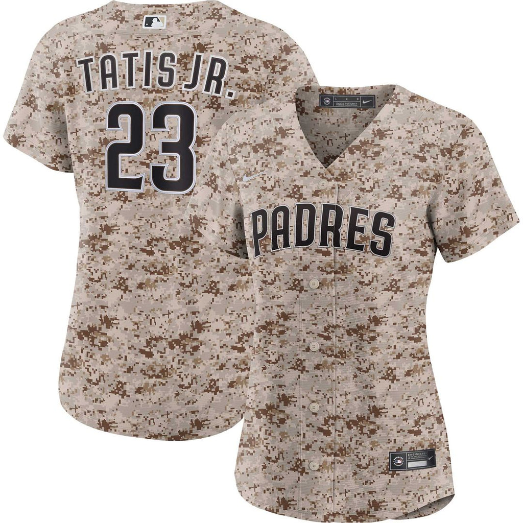 Fernando Tatis Jr. San Diego Padres Nike Women's USMC Alternate Replica Player Jersey - Camo Official MLB Team Apparel Baseball Fan Gear