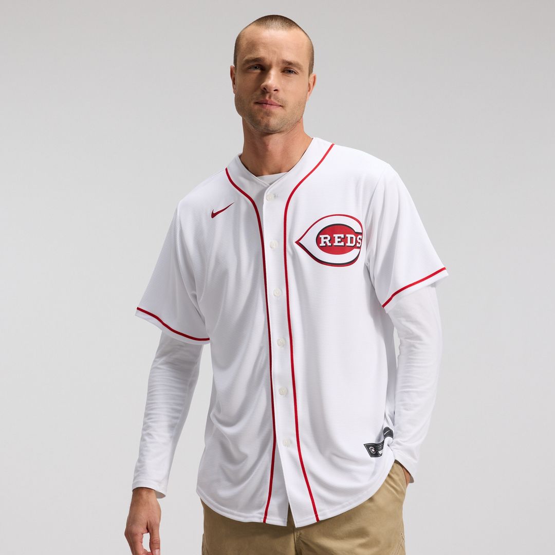 Cincinnati Reds Nike Home Replica Team Jersey - White Official MLB Team Apparel Baseball Fan Gear