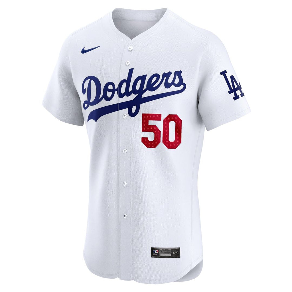 Mookie Betts Los Angeles Dodgers Nike Home Elite Jersey - White Official MLB Team Apparel Baseball Fan Gear