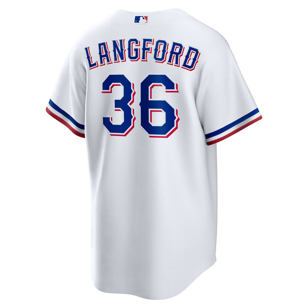 Wyatt Langford Texas Rangers Nike Youth Home Replica Jersey - White Official MLB Team Apparel Baseball Fan Gear