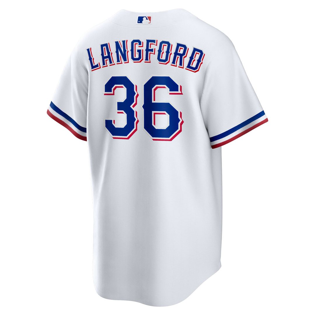 Wyatt Langford Texas Rangers Nike Youth Home Replica Jersey - White Official MLB Team Apparel Baseball Fan Gear