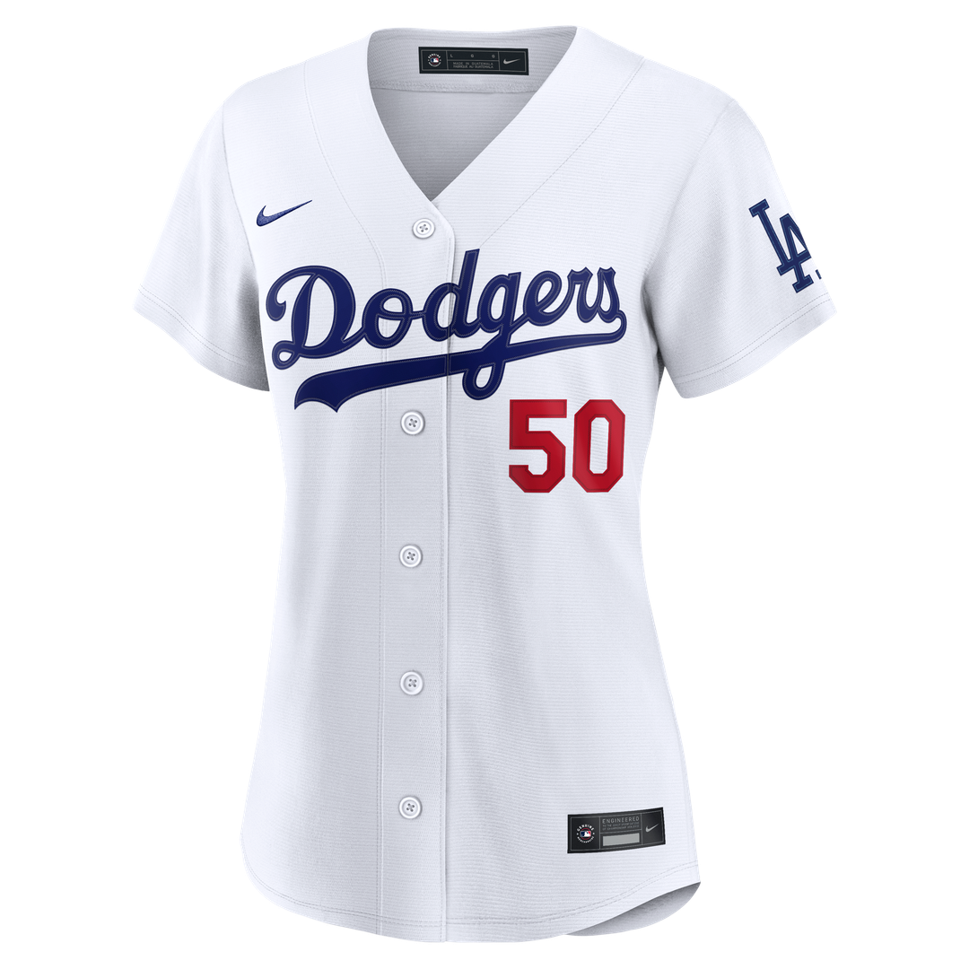 Mookie Betts Los Angeles Dodgers Nike Women's Home Stadium Jersey - White Official MLB Team Apparel Baseball Fan Gear