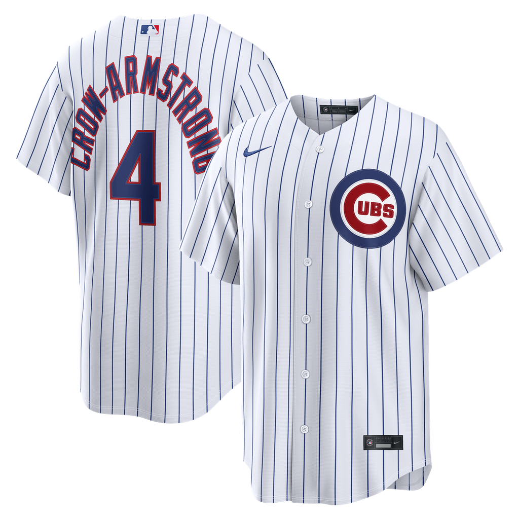 Pete Crow-Armstrong Chicago Cubs Nike Home Replica Jersey - White Official MLB Team Apparel Baseball Fan Gear