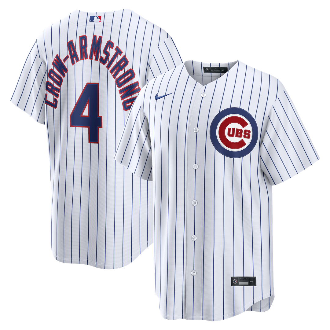 Pete Crow-Armstrong Chicago Cubs Nike Home Replica Jersey - White Official MLB Team Apparel Baseball Fan Gear
