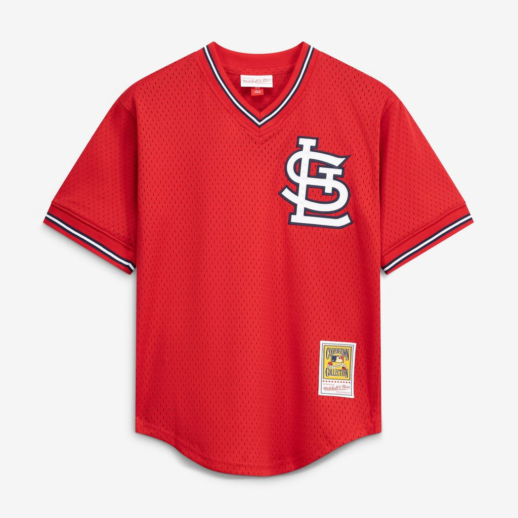 Ozzie Smith St. Louis Cardinals Mitchell & Ness Youth Cooperstown Collection Mesh Batting Practice Jersey - Navy Official MLB Team Apparel Baseball Fa