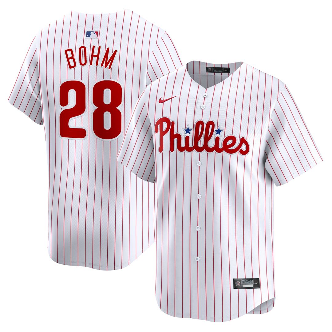 Alec Bohm Philadelphia Phillies Nike Home Limited Player Jersey - White Official MLB Team Apparel Baseball Fan Gear