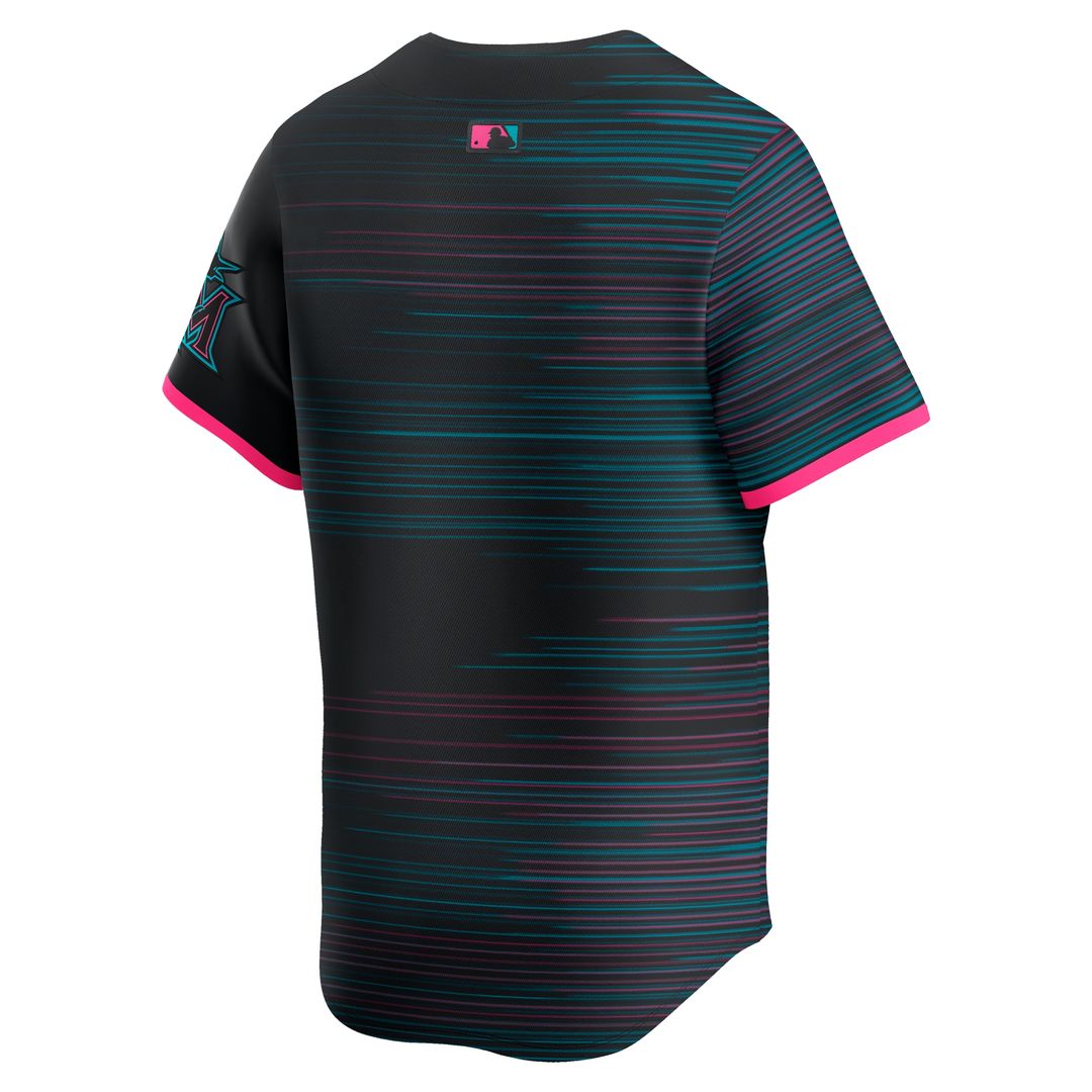 Miami Marlins Nike 2025 City Connect Limited Jersey - Black Official MLB Team Apparel Baseball Fan Gear