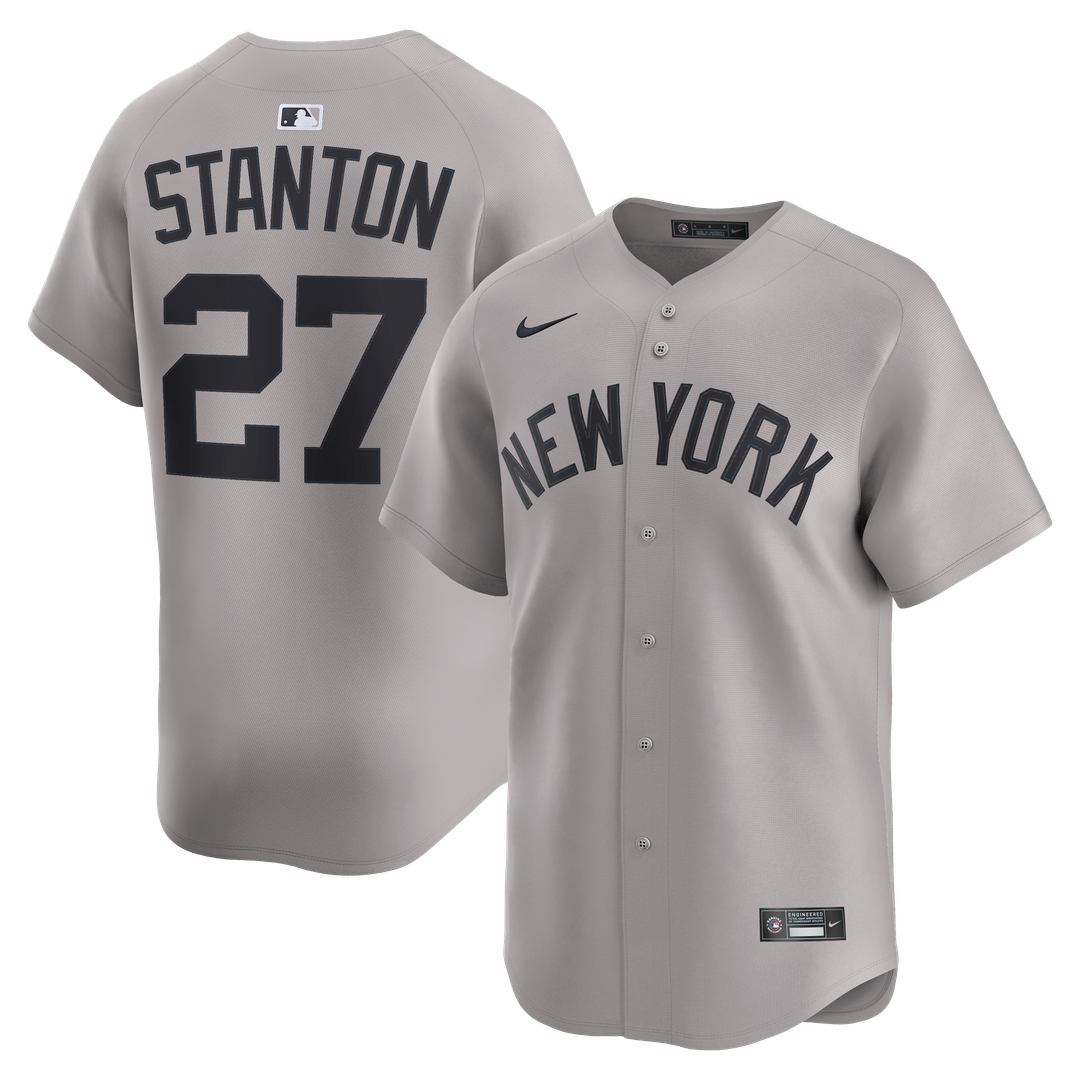 Giancarlo Stanton New York Yankees Nike Road Limited Jersey - Gray Official MLB Team Apparel Baseball Fan Gear