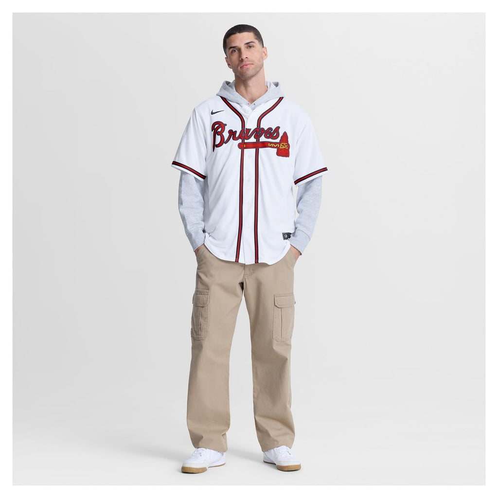 Mauricio Dubón Atlanta Braves Nike Home Replica Jersey - White Official MLB Team Apparel Baseball Fan Gear